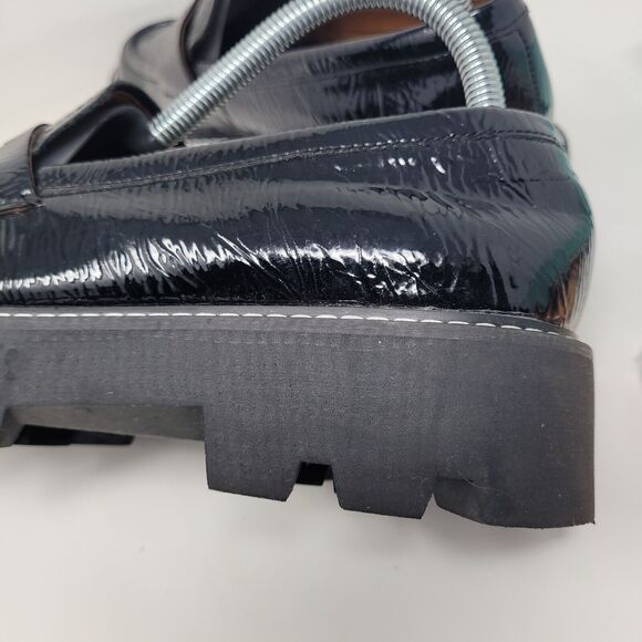 Franco Sarto Black Platform Loafers - Picture 8 of 9